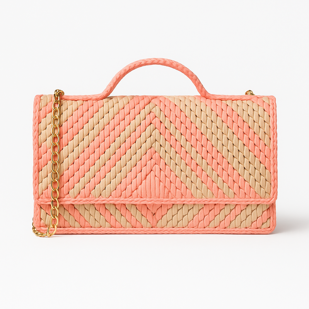 Peach Woven Bag