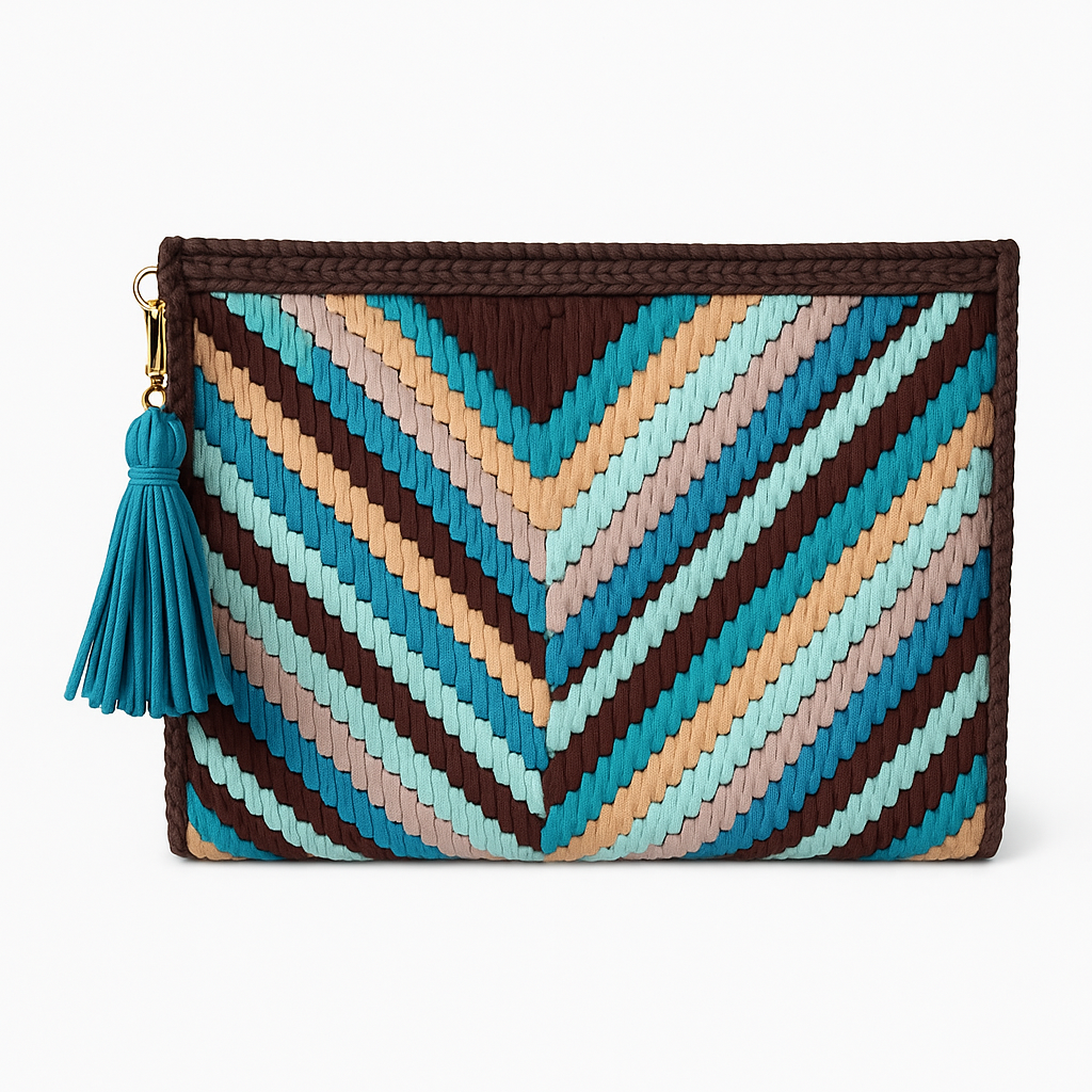 Turquoise Chevron Bag
