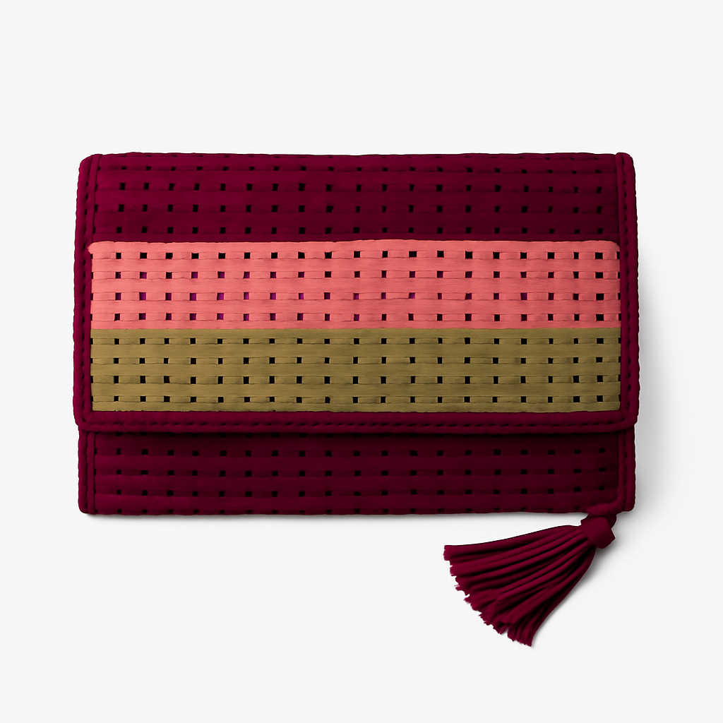 Burgundy Pop-It Clutch