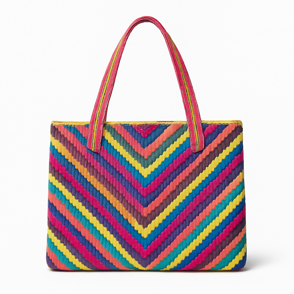 Rainbow Chevron Tote