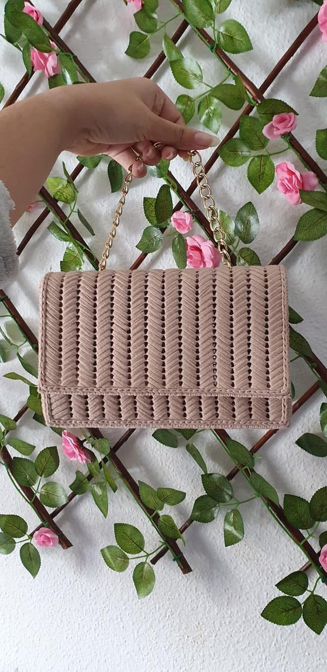 Bolsa tejida natural