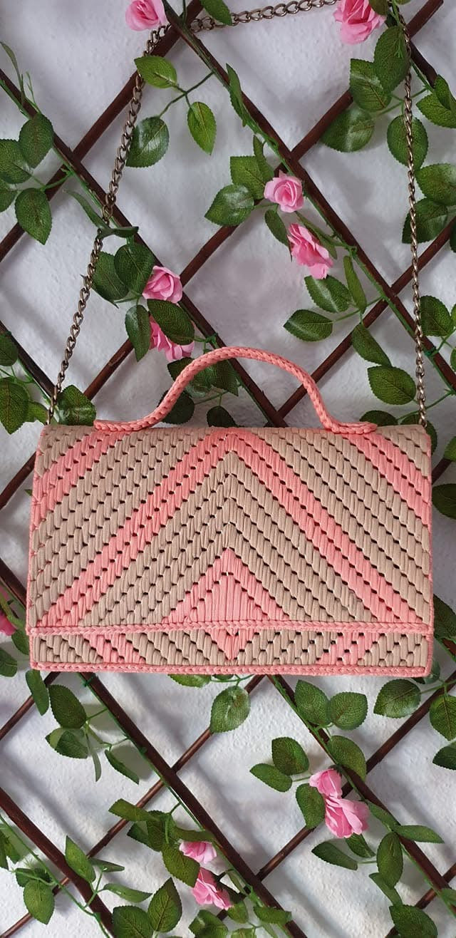 Peach Woven Bag